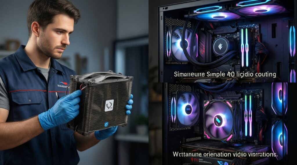 Охлаждение: воздушный топ vs СЖО - шум, температуры, стабильность и обслуживание - иллюстрация